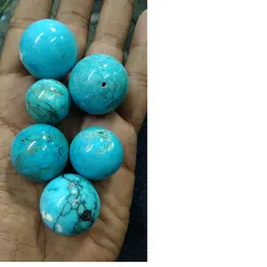 custom made large size chunky turquoise stone beads for bead stores and jewelry designers