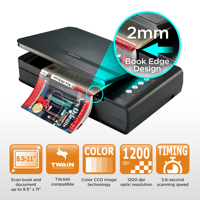 Plustek OB4800E-Ad Alta Velocità Libro Scanner con Software Intuitivo, 3.6 secondi per pagina di Alta Velocità di Scansione, 2 millimetri Libro Disegno del Bordo
