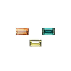 2X4mm Baguette Cut Natural Multi turmalina Precio al por mayor Piedra preciosa suelta facetada de alta calidad Natural Multi turmalina - Product Image 1
