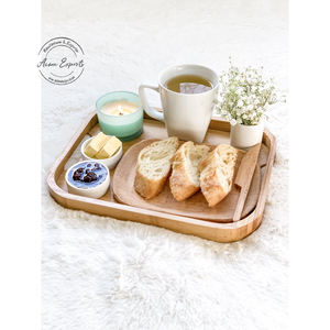 Plateau de service en bambou naturel avec finition lisse et poignées découpées pour une restauration écologique, un service élégant et une utilisation domestique moderne - Product Image 6