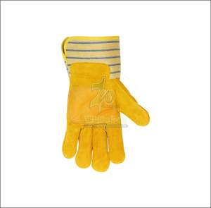 OEM Fabricante Último XL Personalizado Ajustable Antideslizante Vaca Split Cuero Rigger Guantes DE TRABAJO Transpirable Brazo de goma protectora - Product Image 3