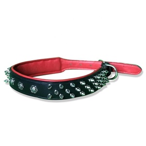 Collar de cuero acolchado para perro, accesorio exclusivo hecho a mano, con pinchos y tachuelas de flores, fabricante de decoración - Product Image 1