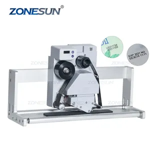 ZONESUN yarı otomatik akıllı tarih kodlayıcı toplu üretim numarası baskı tarihi kodlama makinesi etiketleme makinesi