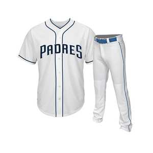 Diseño personalizado hombres adultos en blanco conjuntos de uniformes de béisbol al por mayor ropa deportiva de secado rápido camisetas antibacterianas - Product Image 2