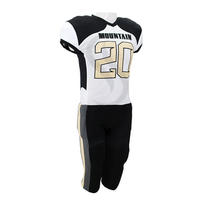 Uniforme de football américain personnalisable de qualité supérieure, faible MOQ, nouveau modèle, jersey de football en polyester/nylon à séchage rapide avec pantalon - Product Image 6