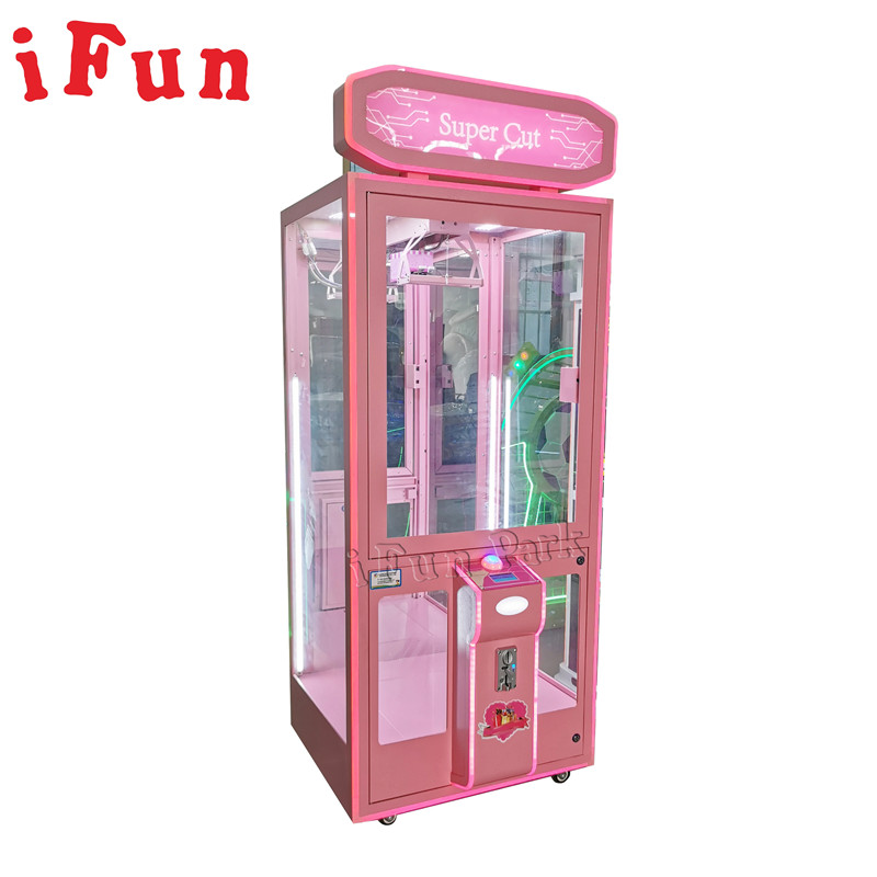 Ifun Park Super Cut Gift Machine Catch Doll Game Prize Cut Pink Date Coin Operated Claw Crane Machine