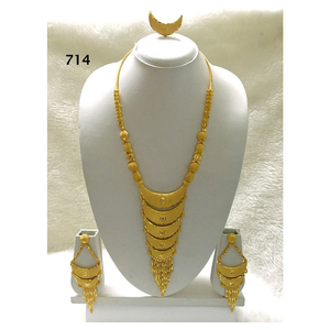 Beaded Gold Plated Hand Made African Design Necklace Set