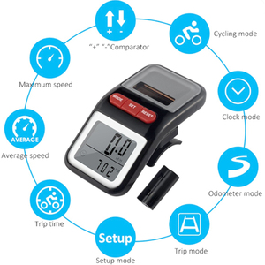 Năng Lượng Mặt Trời Powered <span class=keywords><strong>LCD</strong></span> Hiển Thị Xe Đạp <span class=keywords><strong>Pedometer</strong></span> Phụ Kiện - Product Image 6