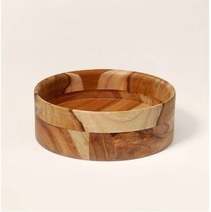 Juego de ensaladeras y frutas de madera de acacia pulida desechable de alta calidad, utensilios de cocina ecológicos para el hogar y el hotel, venta al por mayor - Product Image 2