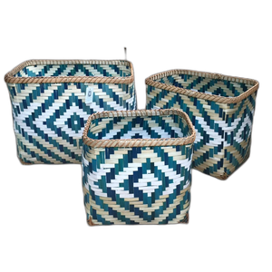 Panier de rangement en bambou naturel 100% de taille personnalisée Solution de stockage à domicile - Product Image 3