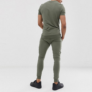 Wholesale Men's Body Fit Slim Fit Active Gym Tracksuit Men's Pullover Active Sweatsuit - Product Image 5