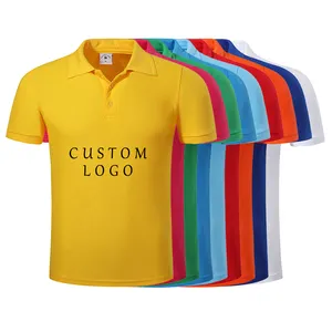 중국 공장 본래 폴로 t-셔츠 주문을 받아서 만들어진 로고 폴로 셔츠 골프 프로 모션 선물 폴리에스테 면 광고 획uniform 폴로 셔츠