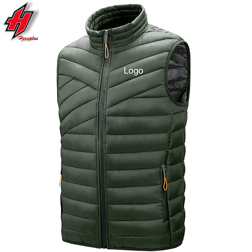 OEM Custom Solid Light Weight Mens Classic Nylon Winter Puffer Down Vests for Men