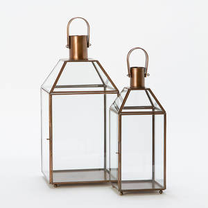 Nueva última linterna marrón decorativa para boda linternas de metal blanco para decoración de boda linterna de acero para Decoración - Product Image 1