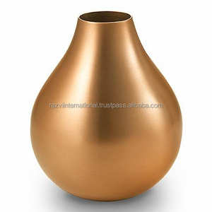 Vase à fleurs en verre au design moderne Vase en métal pour décoration de maison en aluminium avec cadre en bois - Product Image 2