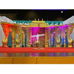 Manavarai เวทีงานแต่งงานของชาวฮินดูในอินเดีย,เวทีแต่งงานสีทอง Manavarai Manavarai Manavarai พิธีอภิเษกสมรสของชาวอินเดีย - Product Image 1