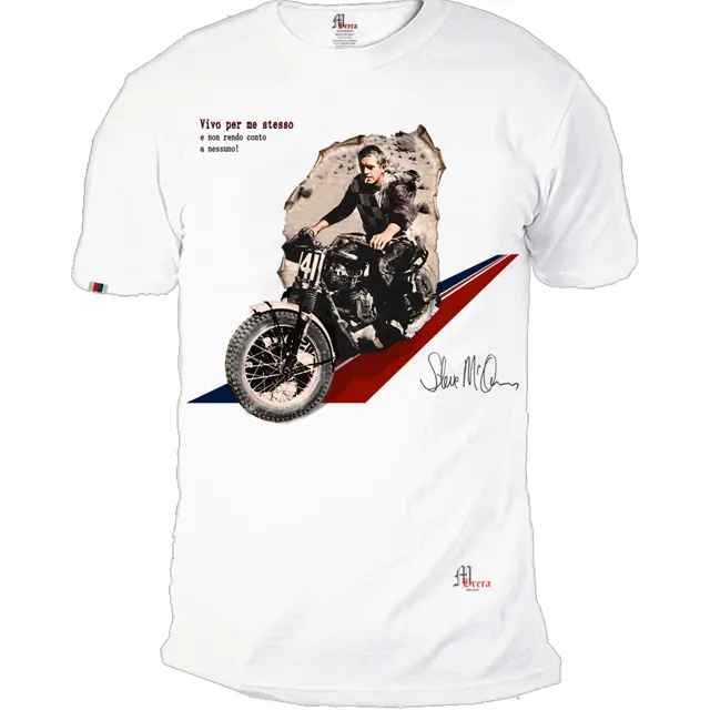 Erkek gömlek % 100% pamuk 160gr yüksek kaliteli yeni koleksiyon Steve motosiklet