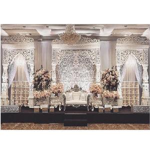 Decoración de Escenario para Bodas de Ensueño con Temática Blanca, Fibra de Vidrio Autoportante, Estilo Europeo de Lujo - Product Image 1