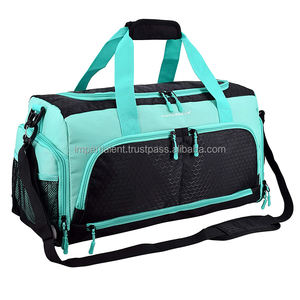 Bolsa de gimnasio de lona de viaje hecha a medida de alta calidad, gran capacidad, logotipo OEM, cremallera bordada, diseño profesional personalizado - Product Image 5