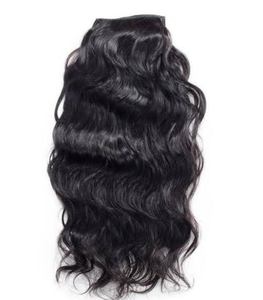 Peluca de onda natural 1B india, extensión de cabello Remy de 28-30 pulgadas, cabello humano virgen estilo cinta preunida sin procesar - Product Image 2