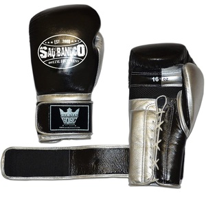 Gants d'entraînement de boxe en cuir brillant artificiel Gants de combat d'entraînement Muay Thai pour hommes - Product Image 2