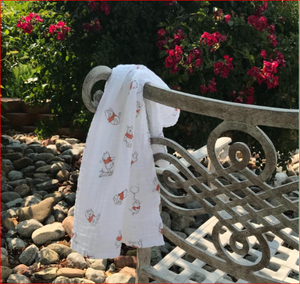 Superior quality organic cotton knitted <b>baby</b> security <b>blanket</b> swaddle wrap <b>muslin</b> <b>baby</b> infant wrap From India - Product Image 2