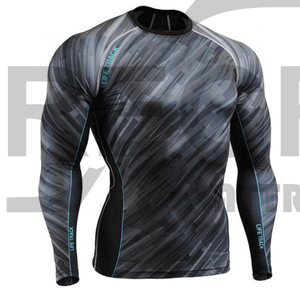 Chemise de Sport de protection contre les éruptions cutanées, tissu Bjj personnalisé, Design gratuit, manches longues, Polyester uni, vente en gros, Sublimation, OEM, Gsm - Product Image 5
