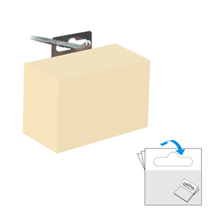 Attaches adhésives flexibles transparentes pour emballages incurvés et irréguliers, présentoirs de marchandises pour crochets de suspension en magasin - Product Image 4
