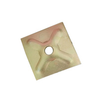 Accessoires de coffrage pour la construction industrielle, système de tirants à béton galvanisés de 16 mm, plaque de ronçonnage carrée en acier doux FA-1013 50