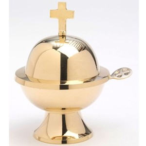 Bateau simple en laiton plaqué or fournitures d'église cuivworld inde - Product Image 6