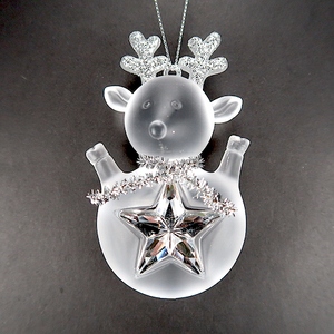 Navidad Año Nuevo Decoración Frosty/Oro Acrílico Sonrisa Muñeco de nieve Ornamento - Product Image 5