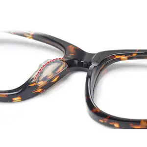 De silicona antideslizante almohadillas en la nariz para acetato de gafas y gafas de sol soportes apoya aumento de la altura de la blanco/Negro Color