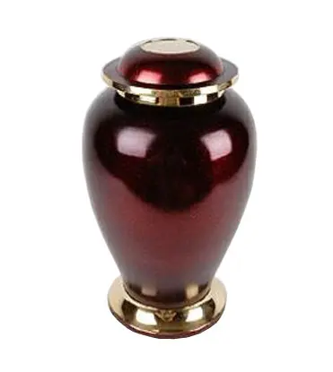High quality Fancy decorative urn brass aluminium iron keepsake urn handmade funeral box handmade high quality urn