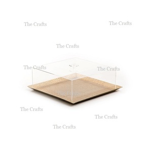 ถาดเสิร์ฟอาหารพร้อมฝาปิดอลูมิเนียมสีเงินพร้อมฝาปิดอะคริลิก - Product Image 2