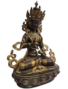 Statue en laiton de Tara blanche, sculpture du bouddhisme tibétain, artisanat spirituel, objet de collection - Product Image 4