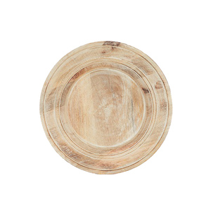 Nouvelle assiette de service en bois d'acacia couleur naturelle Restaurant & Home décor de table assiette de chargeur en bois pour vaisselle basse - Product Image 6