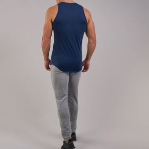 2024 camisetas sin mangas ligeras de gran tamaño para hombre, camisetas sin mangas de entrenamiento para gimnasio, estampado Formal transpirable de algodón y poliéster de alta calidad personalizado - Product Image 4