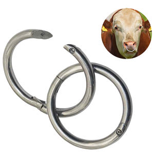 Anillo de Nariz de toro de acero inoxidable más vendido de la mejor calidad Anillos de toro de acero inoxidable de animales veterinarios de larga duración - Product Image 1