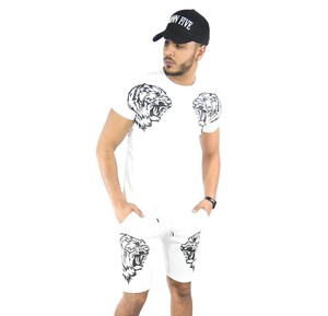 ชุดเสื้อยืดและกางเกงขาสั้นแบบเข้าชุด,เสื้อผ้าผู้ชายแบบเลือกได้ - Product Image 5