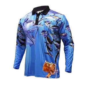 2025 mejor venta personalizado hombres de secado rápido pesca Jersey transpirable de talla grande 100% poliéster Australia pesca - Product Image 6