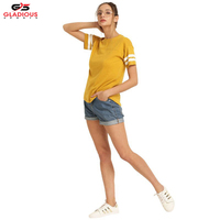 Kaus Oblong Wanita Obral Murah, Kaus Oblong Wanita Longgar Katun 100% Cetak Kustom Desain Mode Polos Massal
