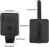 Angoo — porte-monnaie en cuir véritable, sur mesure, pour rangement de lunettes, cartes de crédit,