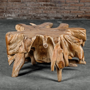 Mesa de centro de raíz de teca para sala de estar, muebles - Product Image 1