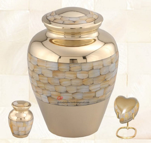 Urna de metal de alta calidad con diseño de la perla Madre, orejeras, funerarias, respetuosas con el medio ambiente, 100% - Product Image 3