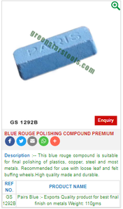 เครื่องมือ1292B สำหรับช่างอัญมณีเกรดพรีเมี่ยมสำหรับขัดรูจสีน้ำเงินเข้ม - Product Image 2