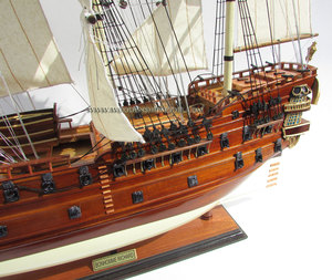 MODELO DE BARCO HISTÓRICO DE MADERA BON HOMME RICHARD - MODELO DE BARCO ALTA VEELA EN VENTA - Product Image 6