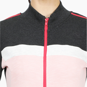 Survêtement pour femme, ensemble 2 pièces avec col Mandarin et fermeture éclair complète, veste à manches longues et ourlet longueur cheville - Product Image 4