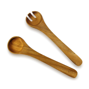 Ensemble de serveur à salade en bois, salade de haute qualité faite à la main par oxy, pièces détachées pour la maison - Product Image 6