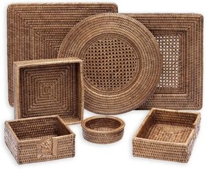 New Collection <b>Round</b> Woven Rattan Charger Plate Handicraft PP <b>Placemats</b> and Coasters for Home Kitchen Table Decoration - Product Image 6