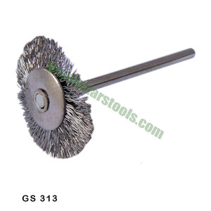 แปรงลวดเหล็กติดตั้งบนแท่น รุ่น GS 313 ของบริษัท กรีน สตาร์ส เอสเอ พีวีที จำกัด สำหรับเครื่องมือและอุปกรณ์งานจิวเวลรี่ - Product Image 1